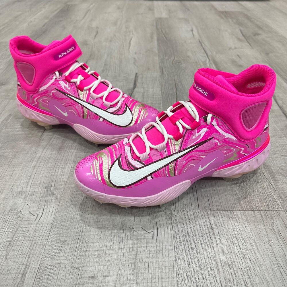 Nike Exclusive Alpha Huarache Elite 4 Baseball Cleats Mens 13.5 Pink FZ7344-600